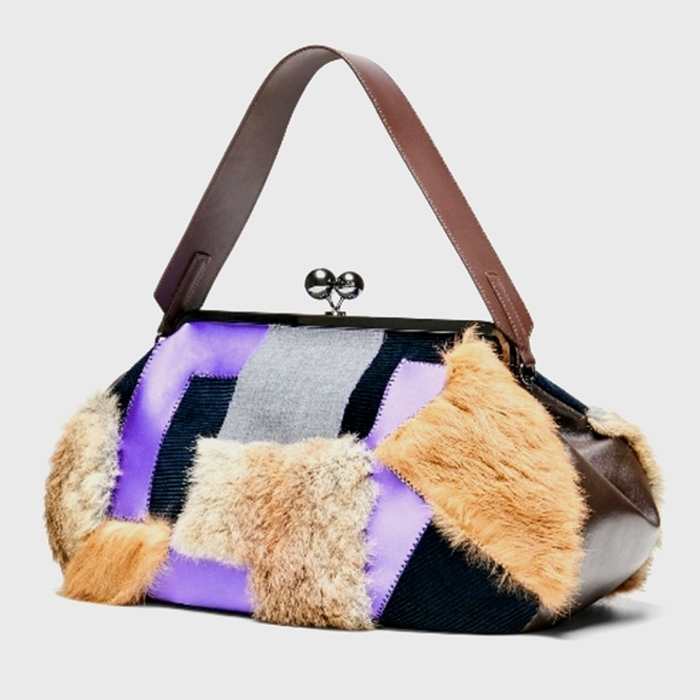 RARE Weekend Max Mara Fur Pasticcino Bag